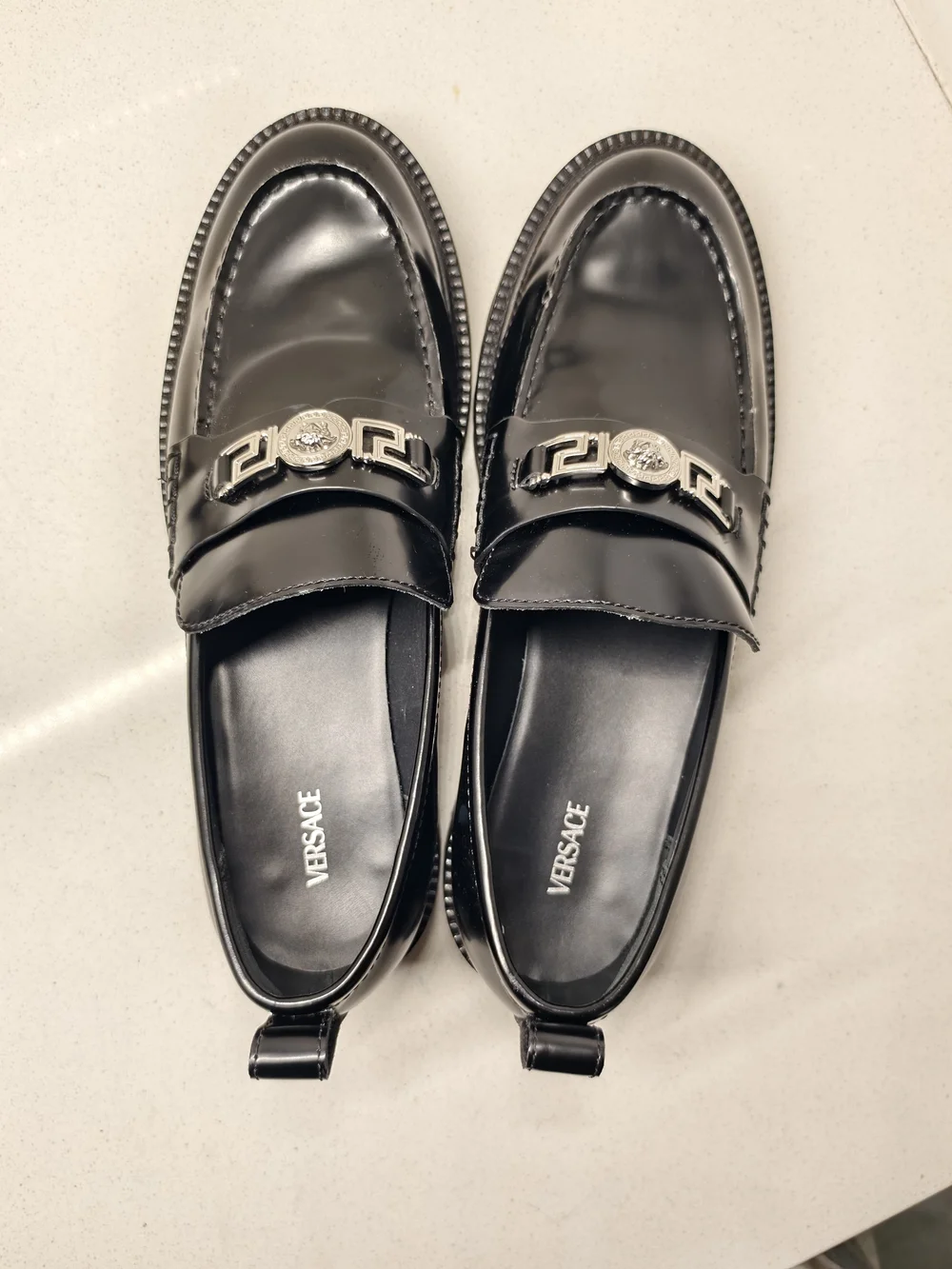 Black Men's Leather Bit Loafers